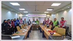 برگزاری مانور دورمیزی حریق در بیمارستان شهدای هفتم تیر